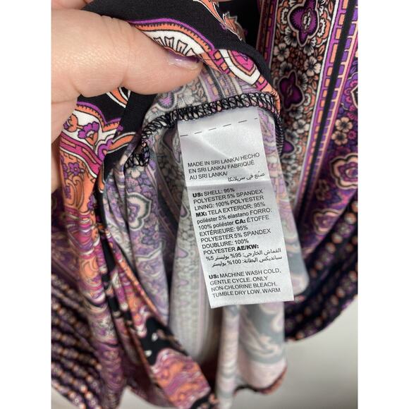 Chico's Purple Maxi Dress Size 3 XL Gypsy Boho Flowy Hippie Summer Fairy - Picture 5 of 6